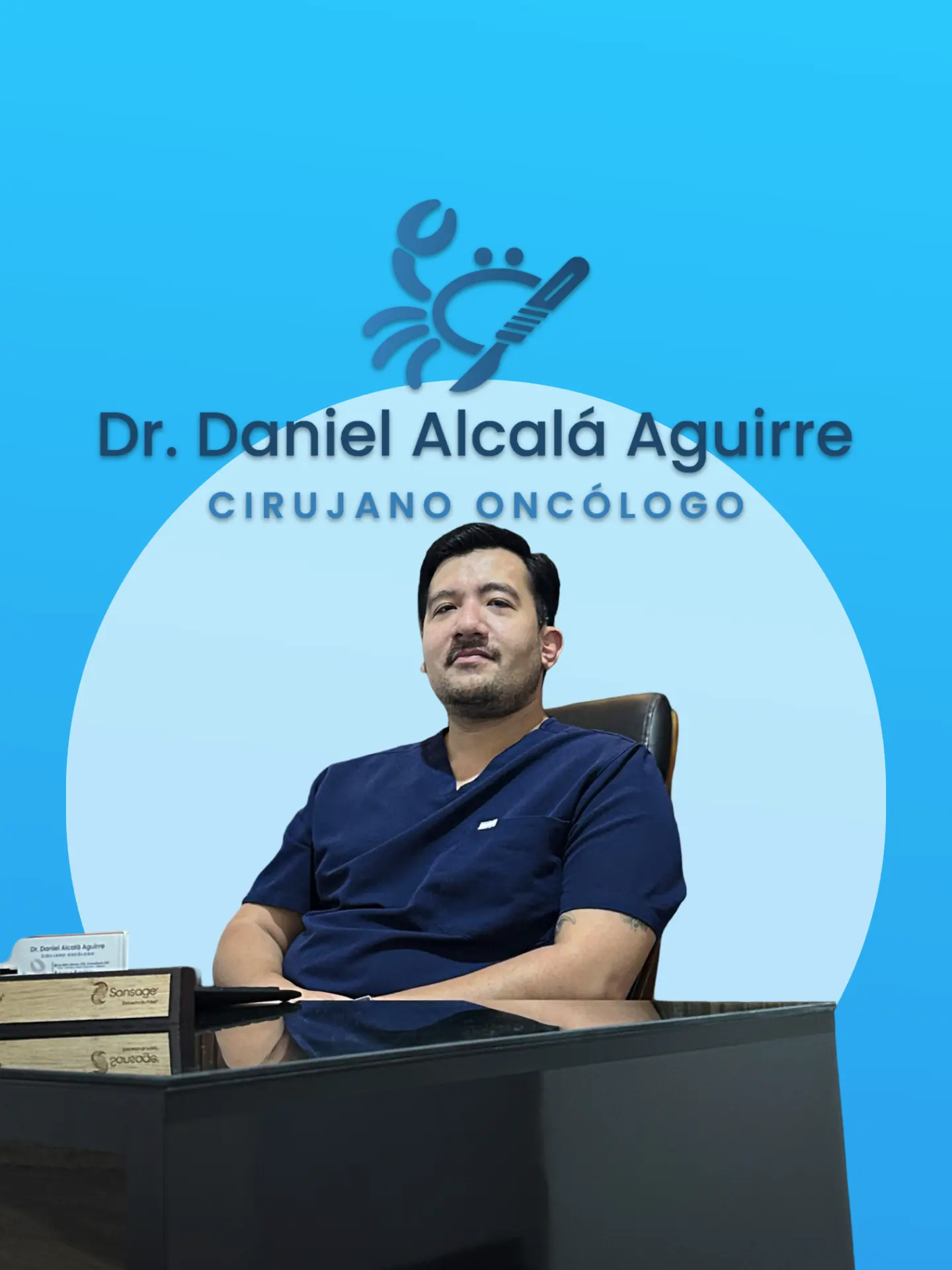 Retrato del Dr. Daniel Alcalá Aguirre, cirujano oncólogo en Guadalajara